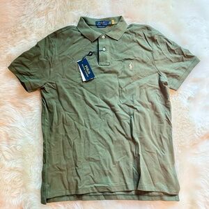 Ralph Lauren Custom Slim Polo T Shirt Green